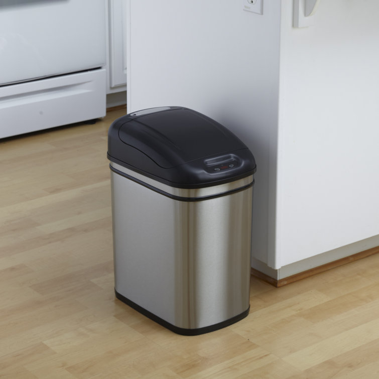 NST Nine Stars Infrared Touchless Auto Motion Sensor Lid Open Trash Can 6.3 Gal Möbel & Wohnen